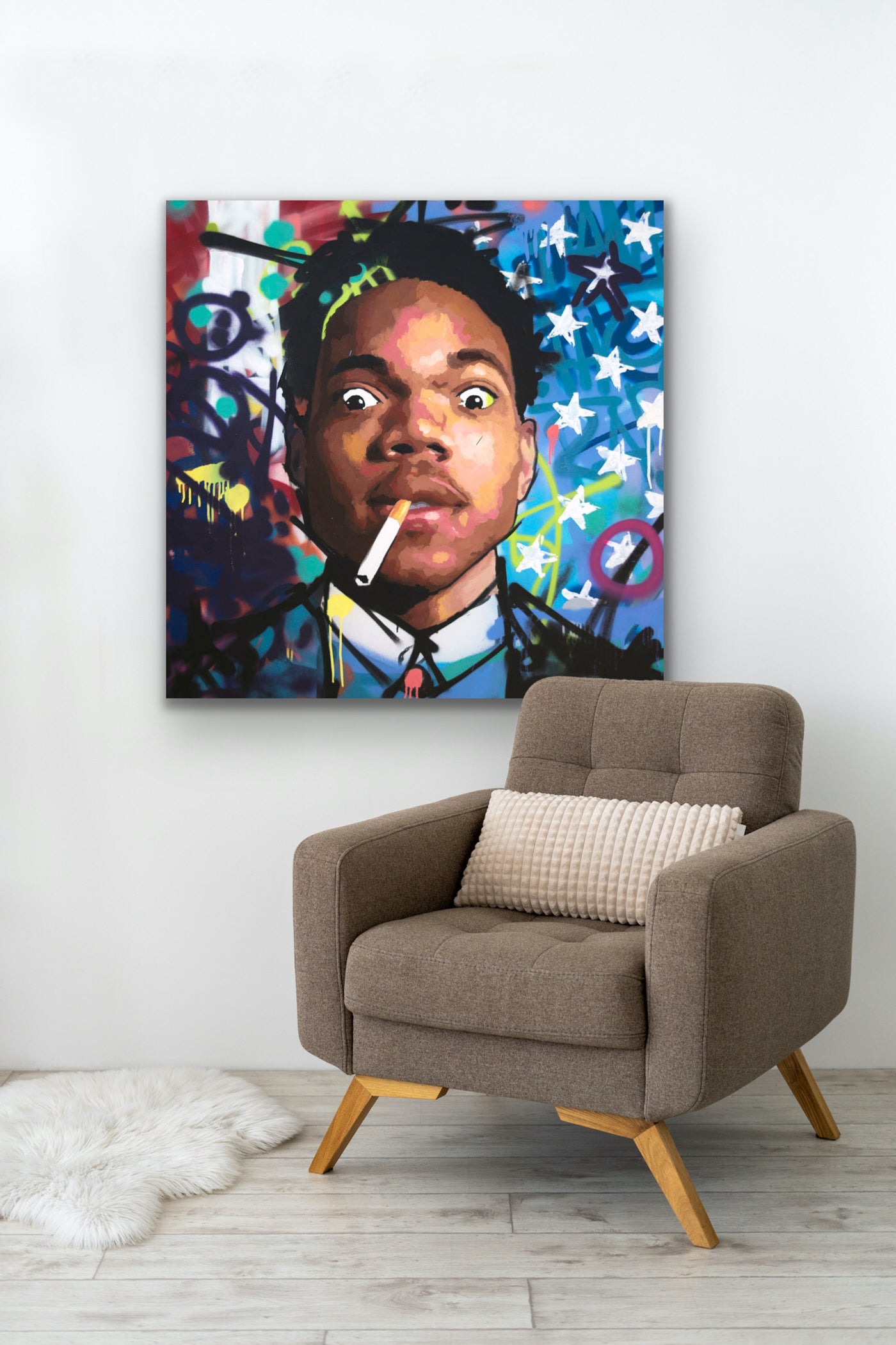 Chance The Rapper painting detail - Richard Day