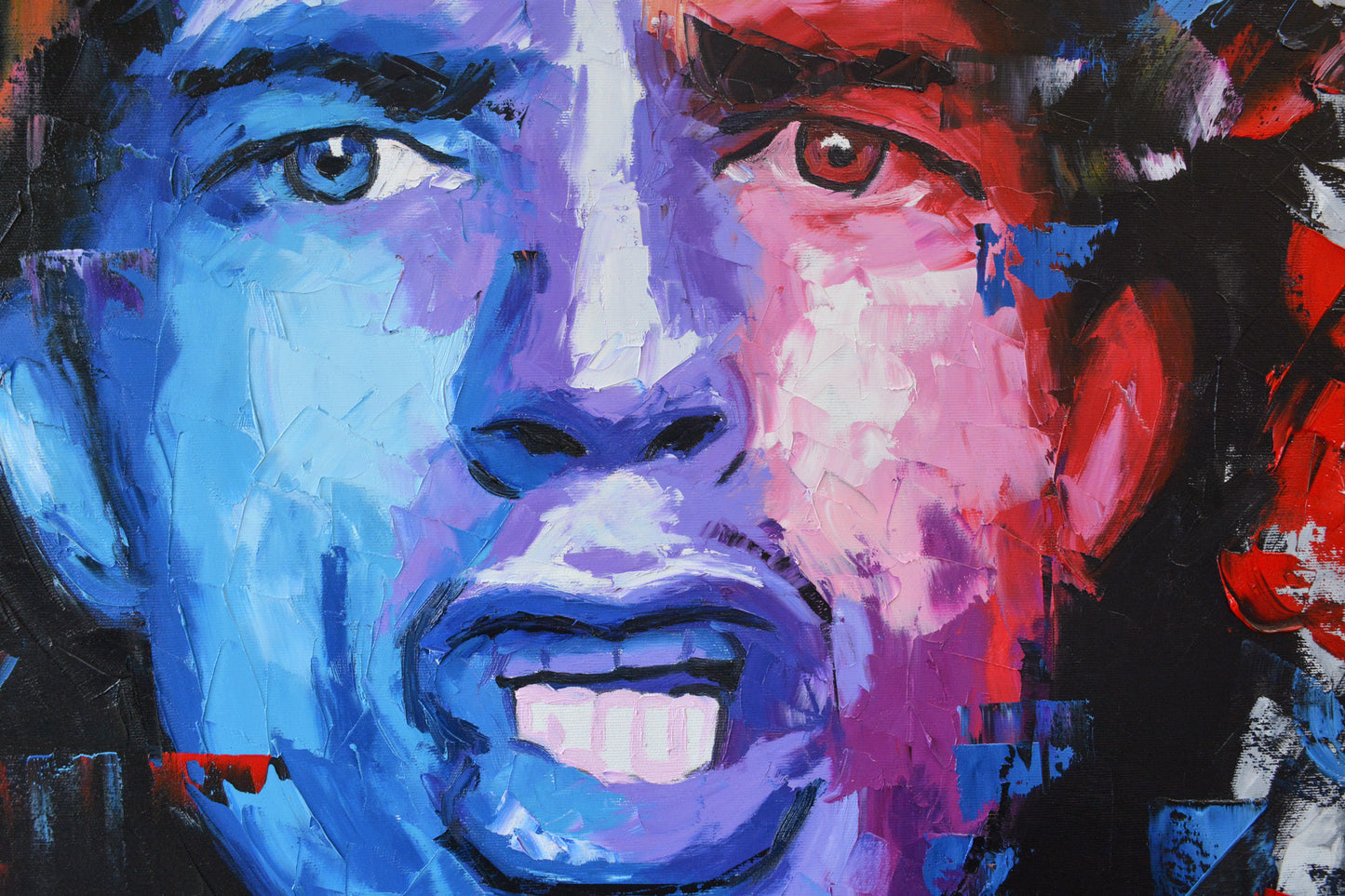 Mick Jagger hand-painted portrait - Richard Day Studio