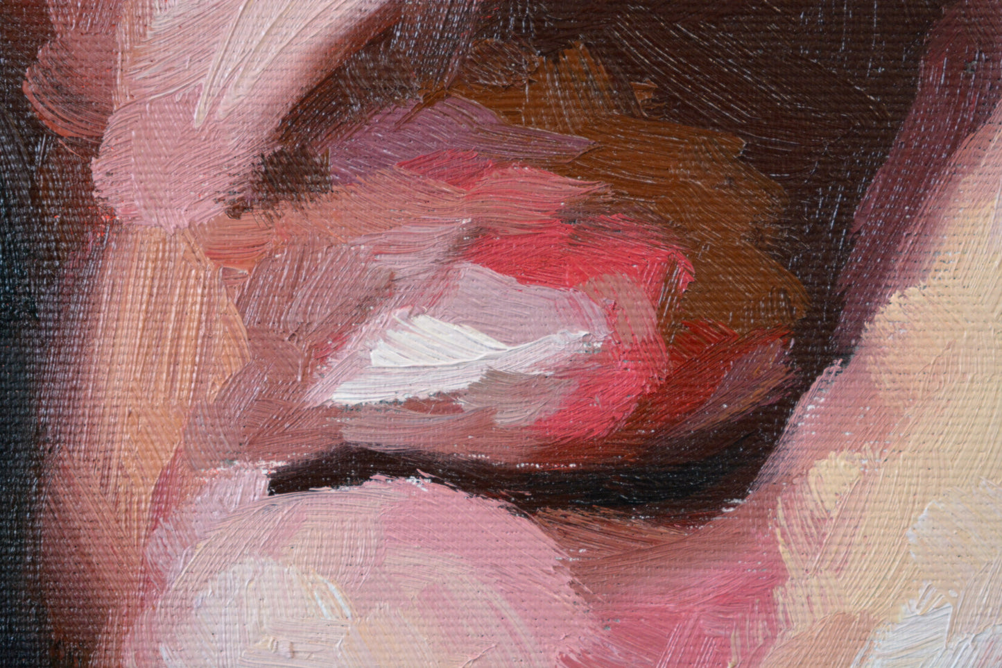 Bob Marley contemporary portrait painting — side view of the canvas by Richard Day Studio