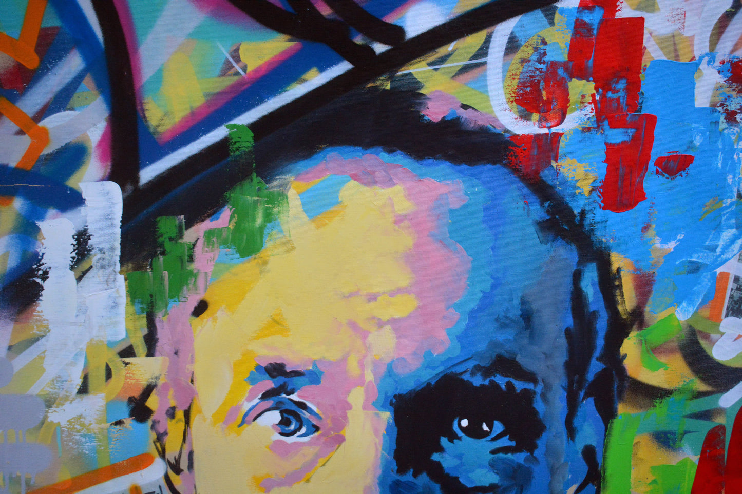 William S Burroughs painting framed - Richard Day Studio