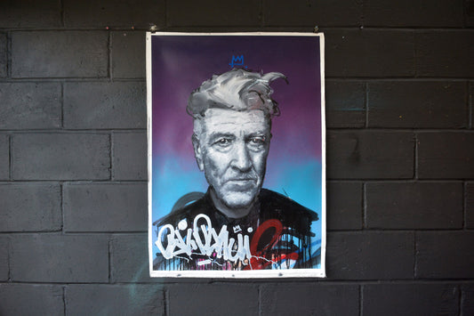 David Lynch original oil and acrylic painting detail - Richard Day Studio