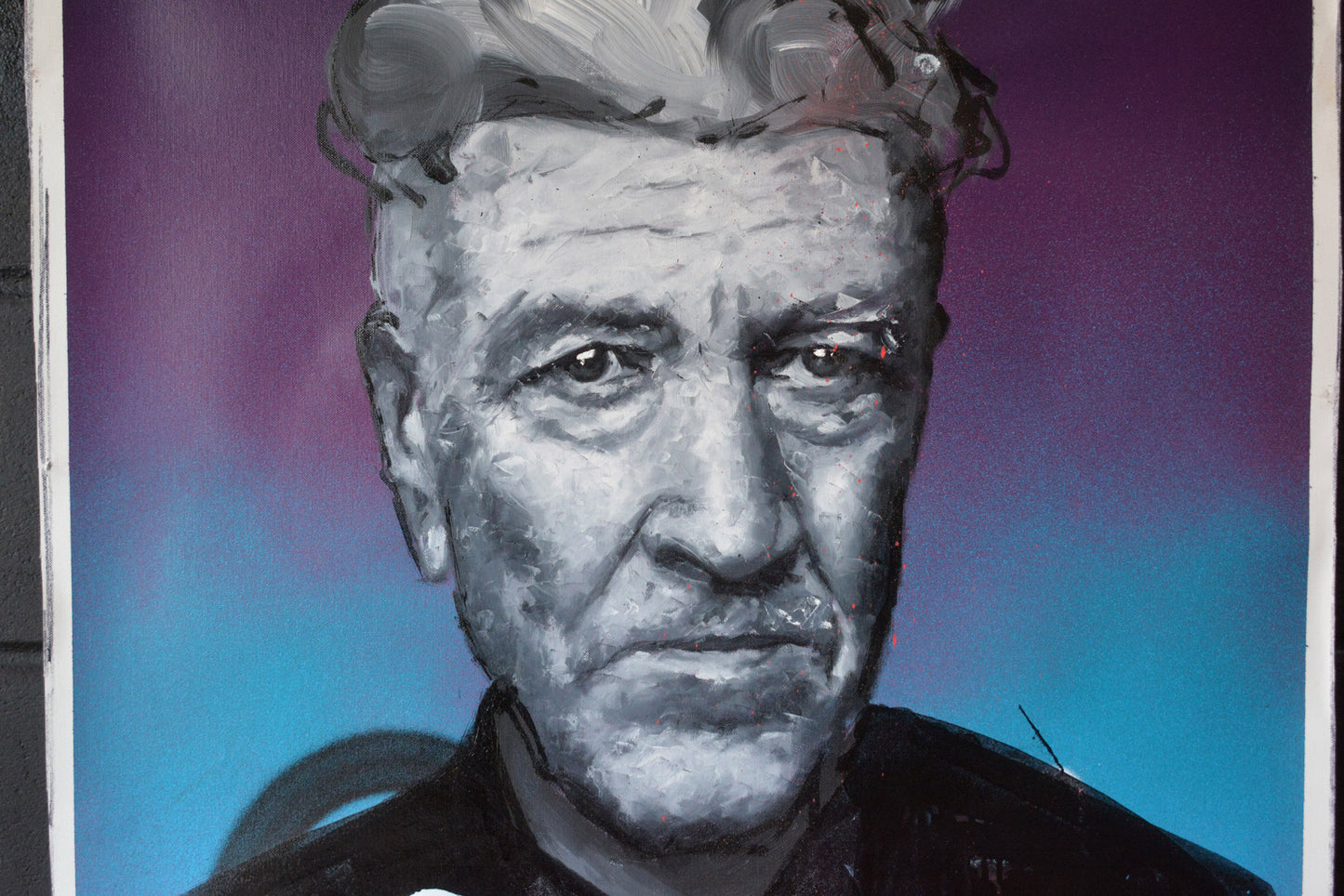 David Lynch hand-painted portrait - Richard Day Studio