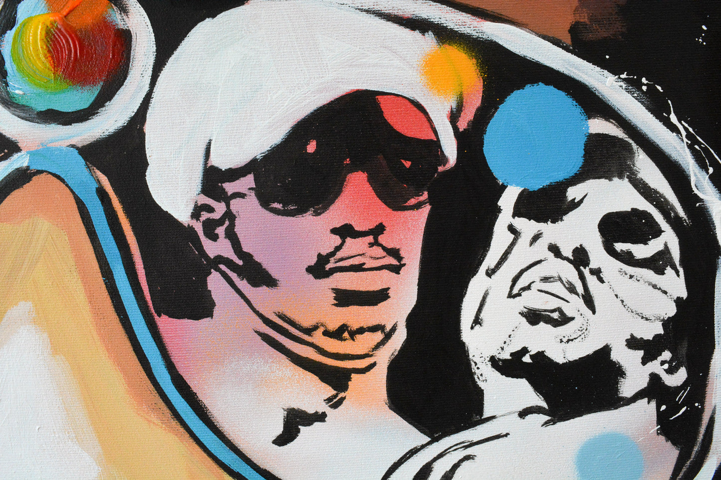 Stevie Wonder Visions of Wonder painting framed - Richard Day Studio