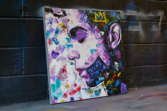 Prince Purple Reverie painting detail - Richard Day Studio