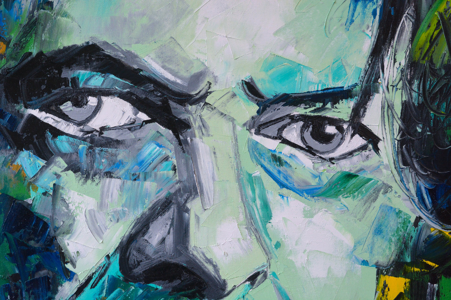 David Bowie Edge of Silence hand-painted portrait - Richard Day