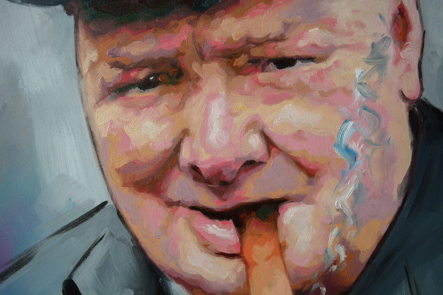 Winston Churchill hand-painted portrait - Richard Day Studio