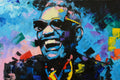 Ray Charles original oil and acrylic painting on canvas by Richard Day