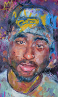Tupac Shakur original oil and acrylic painting on canvas by Richard Day