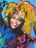 Tina Turner original oil and acrylic painting on canvas by Richard Day