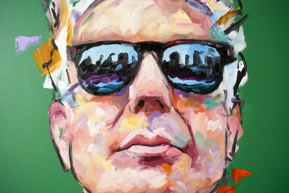 Anthony Bourdain Beyond Borders painting close-up - Richard Day
