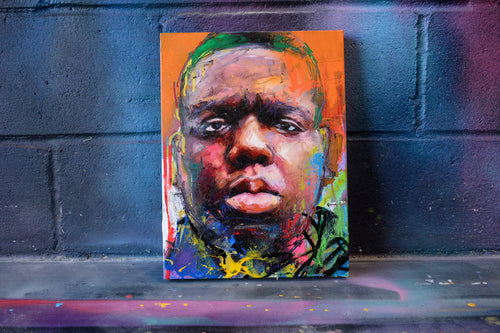 Biggie Smalls Sky's the Limit painting detail - Richard Day Studio