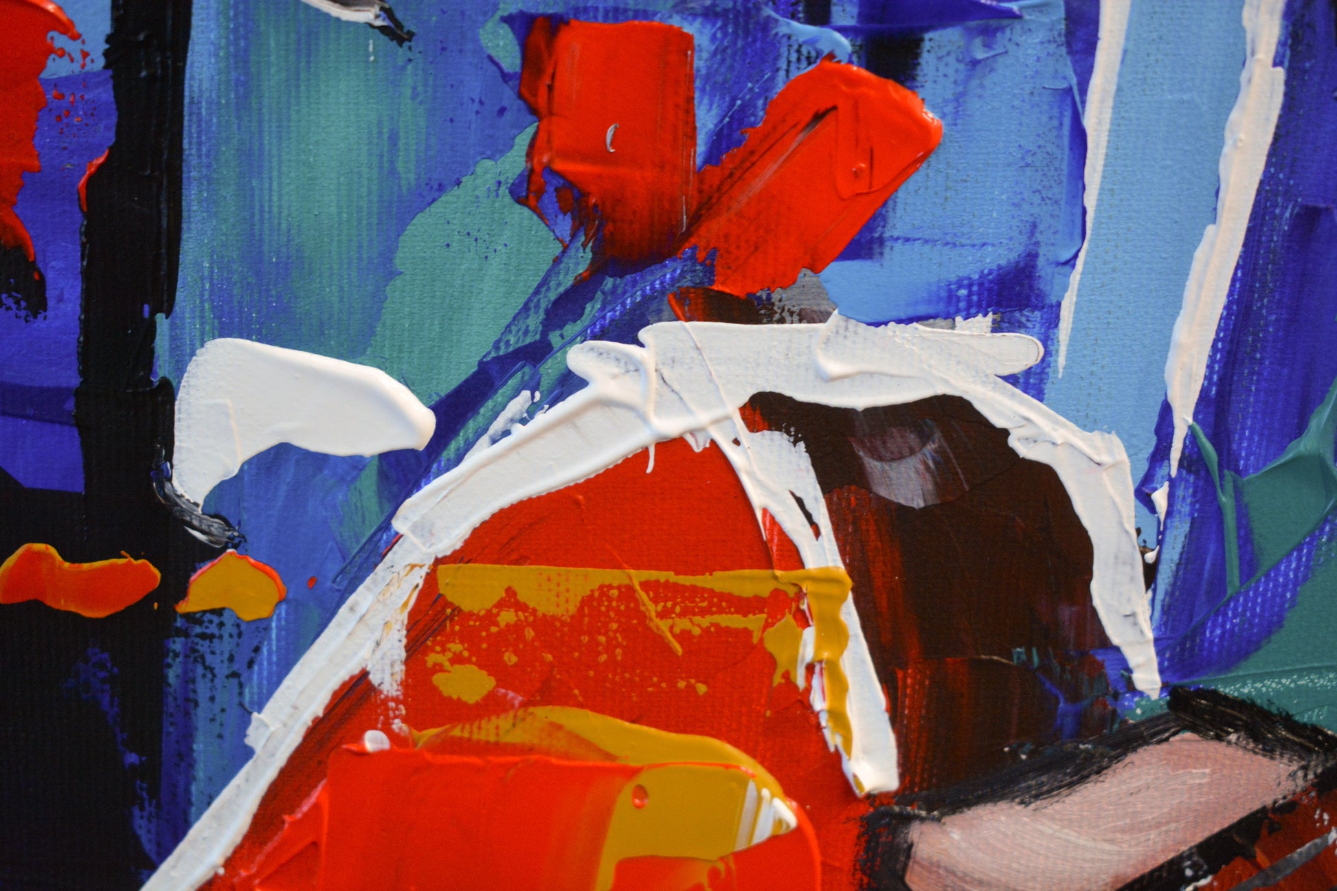 Bruce Springsteen portrait painting on canvas — graffiti-influenced original artwork from Richard Day Studio, Norwich