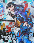 Elvis Presley original oil and acrylic painting on canvas by Richard Day