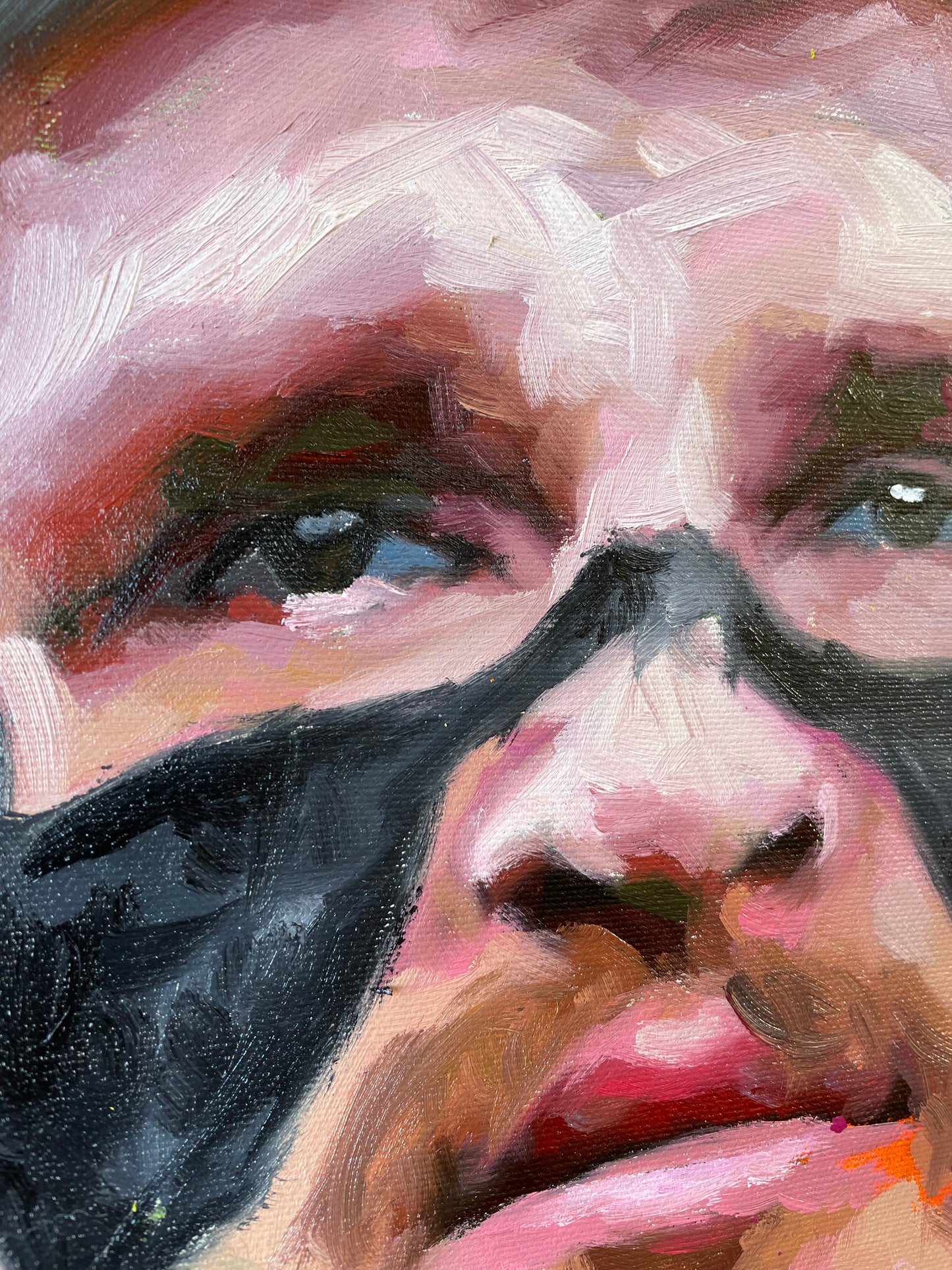 Tucker Kraft painting close-up - Richard Day Studio