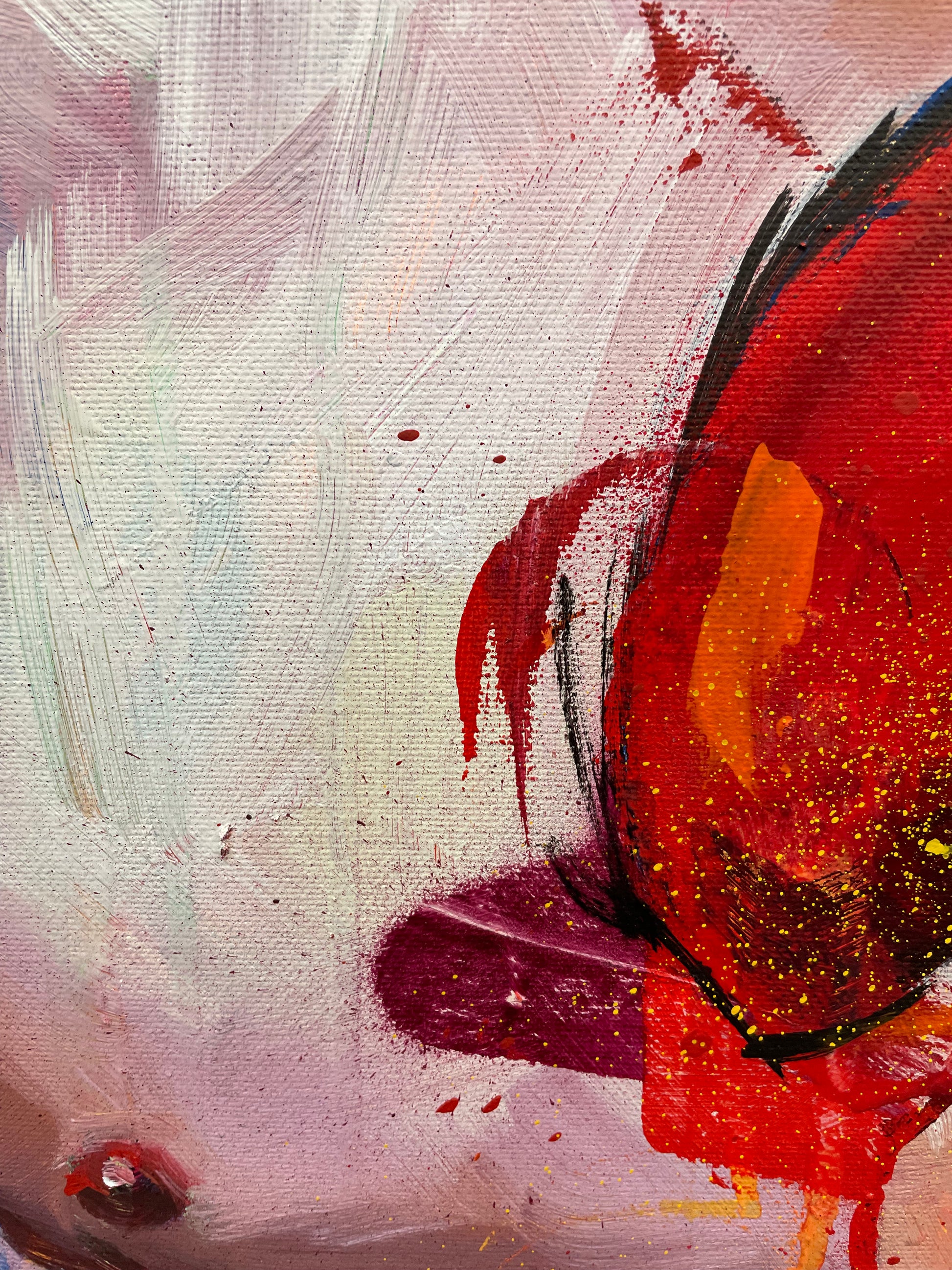 Ricky Hatton hand-painted portrait detail - Richard Day