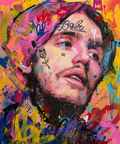 Lil Peep original oil and acrylic painting on canvas by Richard Day