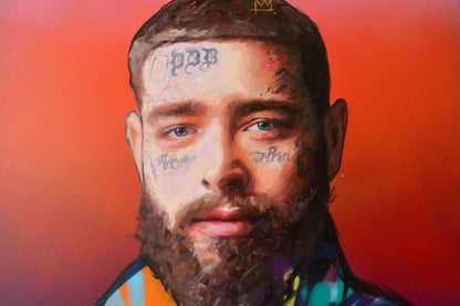 Post Malone painting close-up - Richard Day Studio