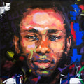 Mos Def original oil and acrylic painting on canvas by Richard Day