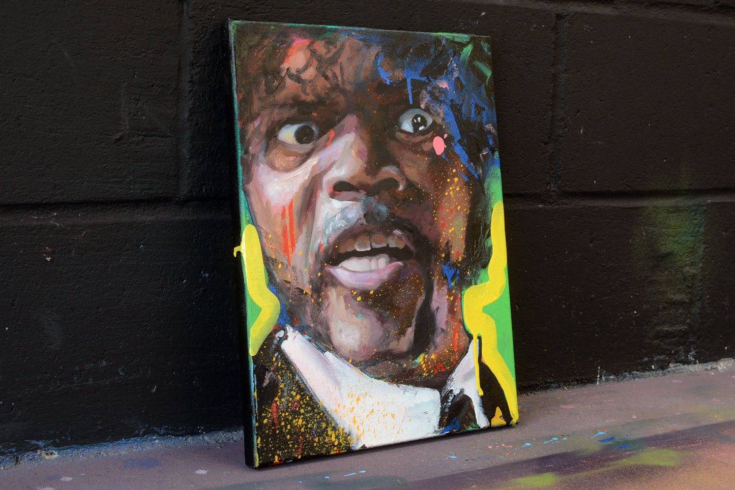 Jules Winnfield portrait painting by Richard Day