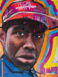 Tyler the Creator original oil and acrylic painting on canvas by Richard Day