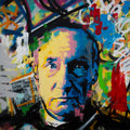 William S Burroughs original oil and acrylic painting on canvas by Richard Day