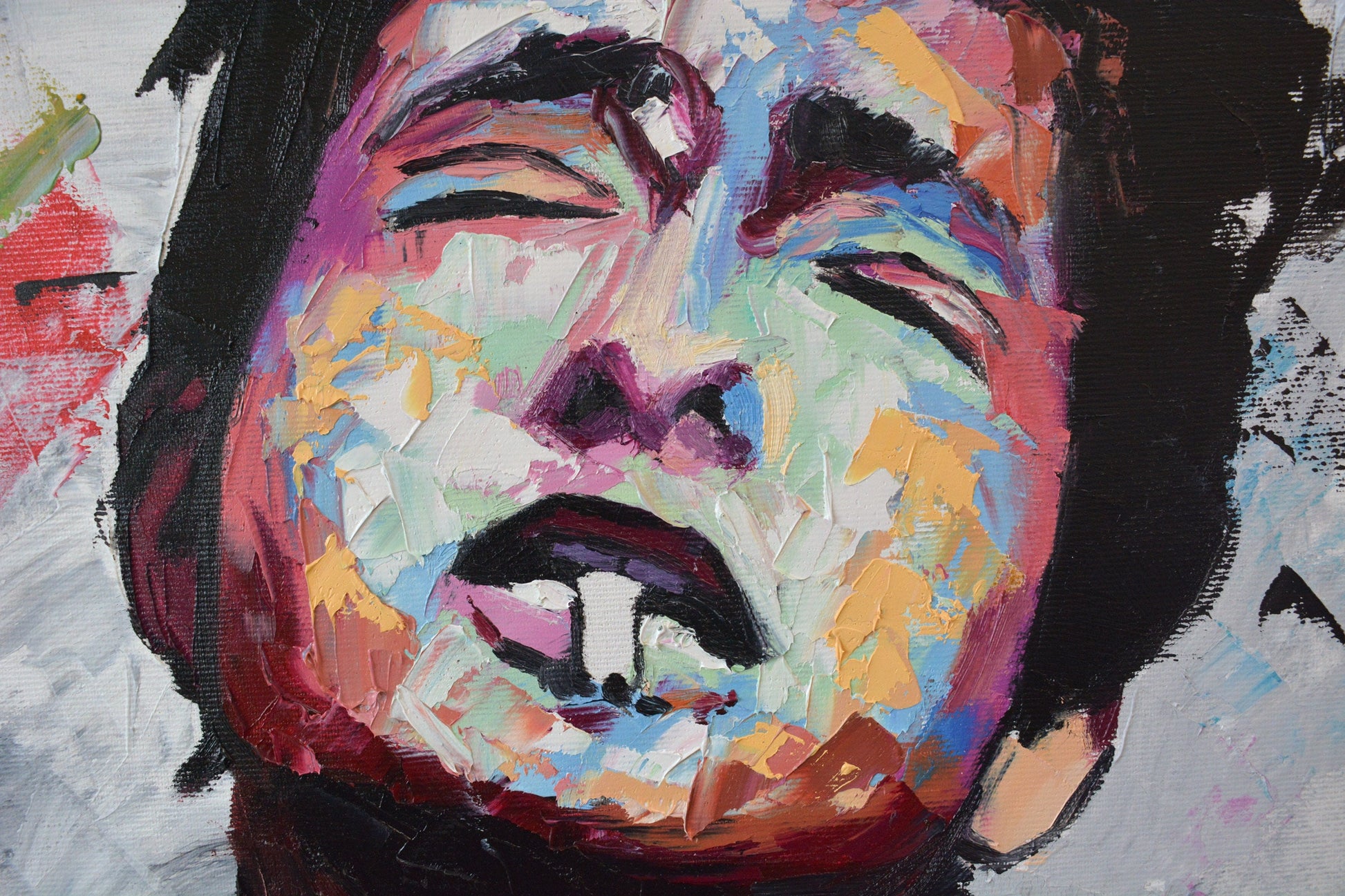 Bob Dylan painting close-up - Richard Day Studio