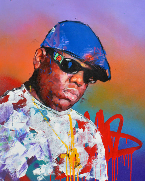 Biggie Smalls original oil and acrylic painting on canvas by Richard Day