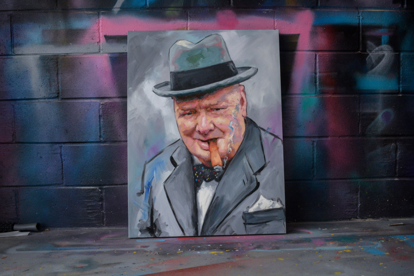 Winston Churchill portrait by Richard Day