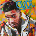 Kid Cudi original oil and acrylic painting on canvas by Richard Day