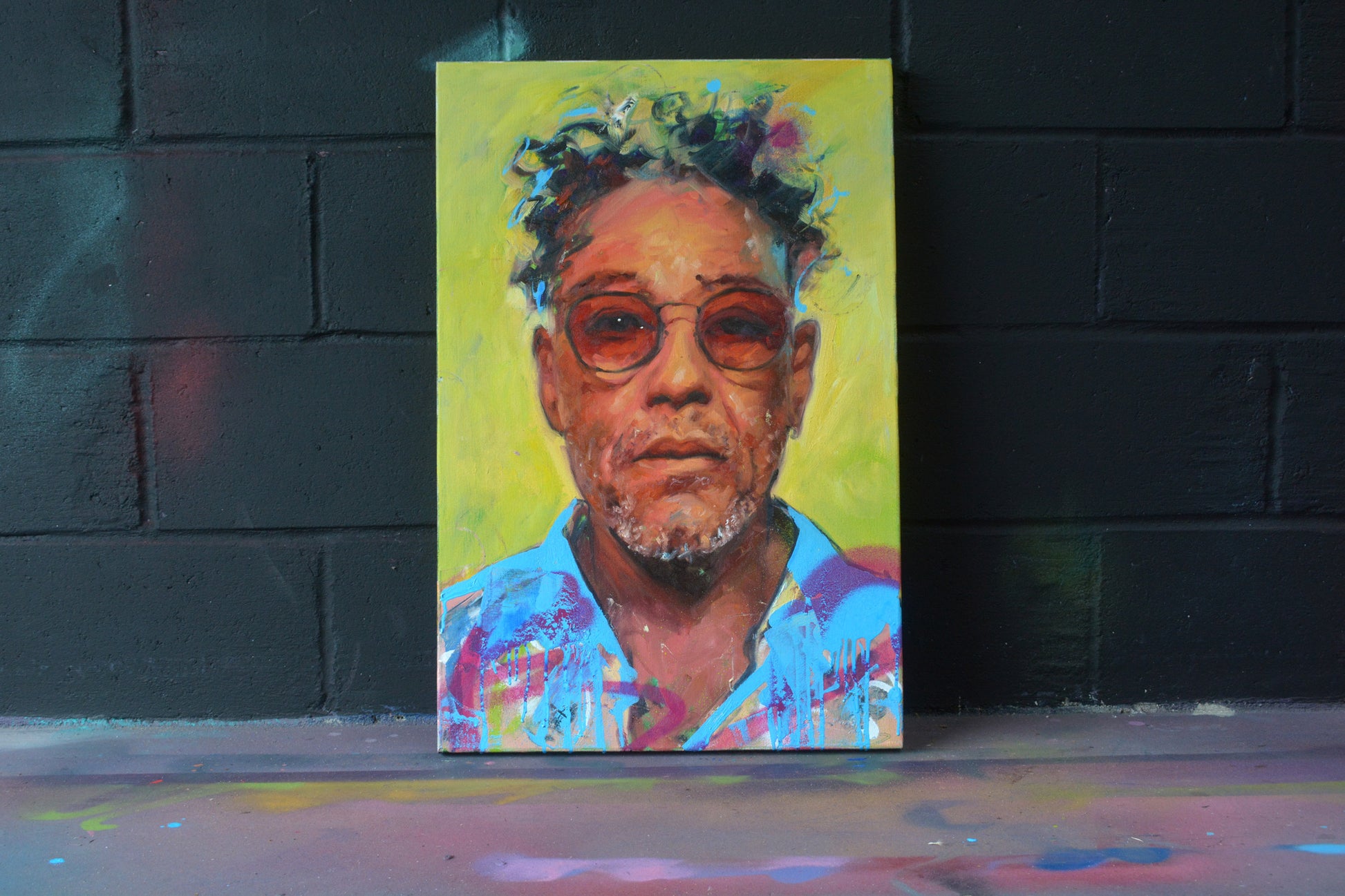 Gustavo Fring portrait painting by Richard Day
