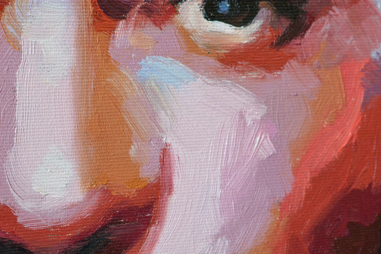 Frida Kahlo hand-painted portrait detail - Richard Day