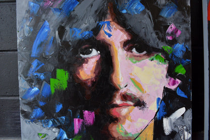 The Beatles portrait painting on canvas — graffiti-influenced original artwork from Richard Day Studio, Norwich