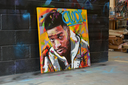 Kid Cudi portrait painting by Richard Day