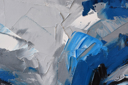 Nelson Mandela original oil and acrylic painting detail - Richard Day Studio