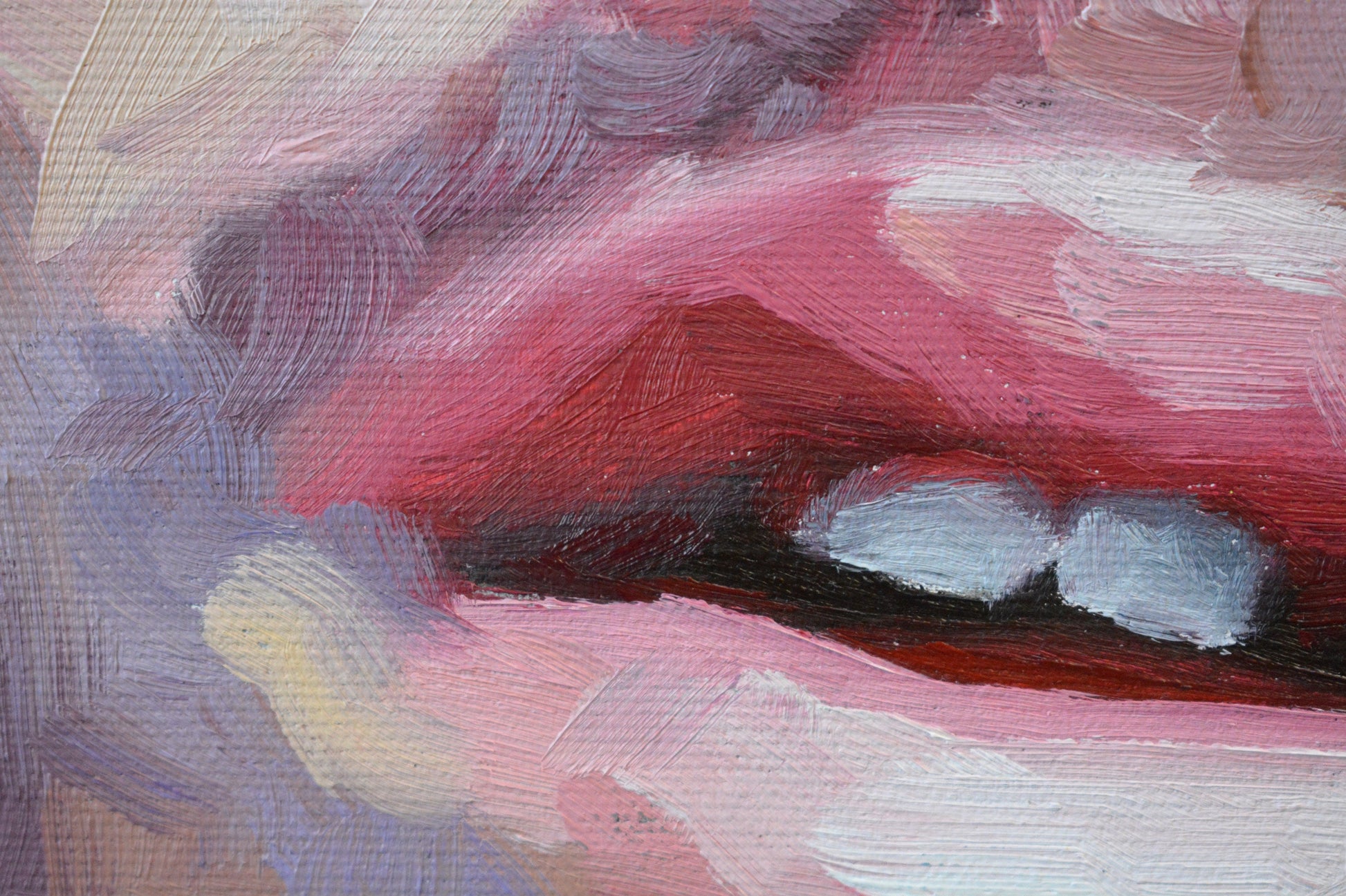Lil Peep original oil and acrylic painting detail - Richard Day Studio