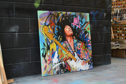 Jimi Hendrix Amped Reverie portrait by Richard Day