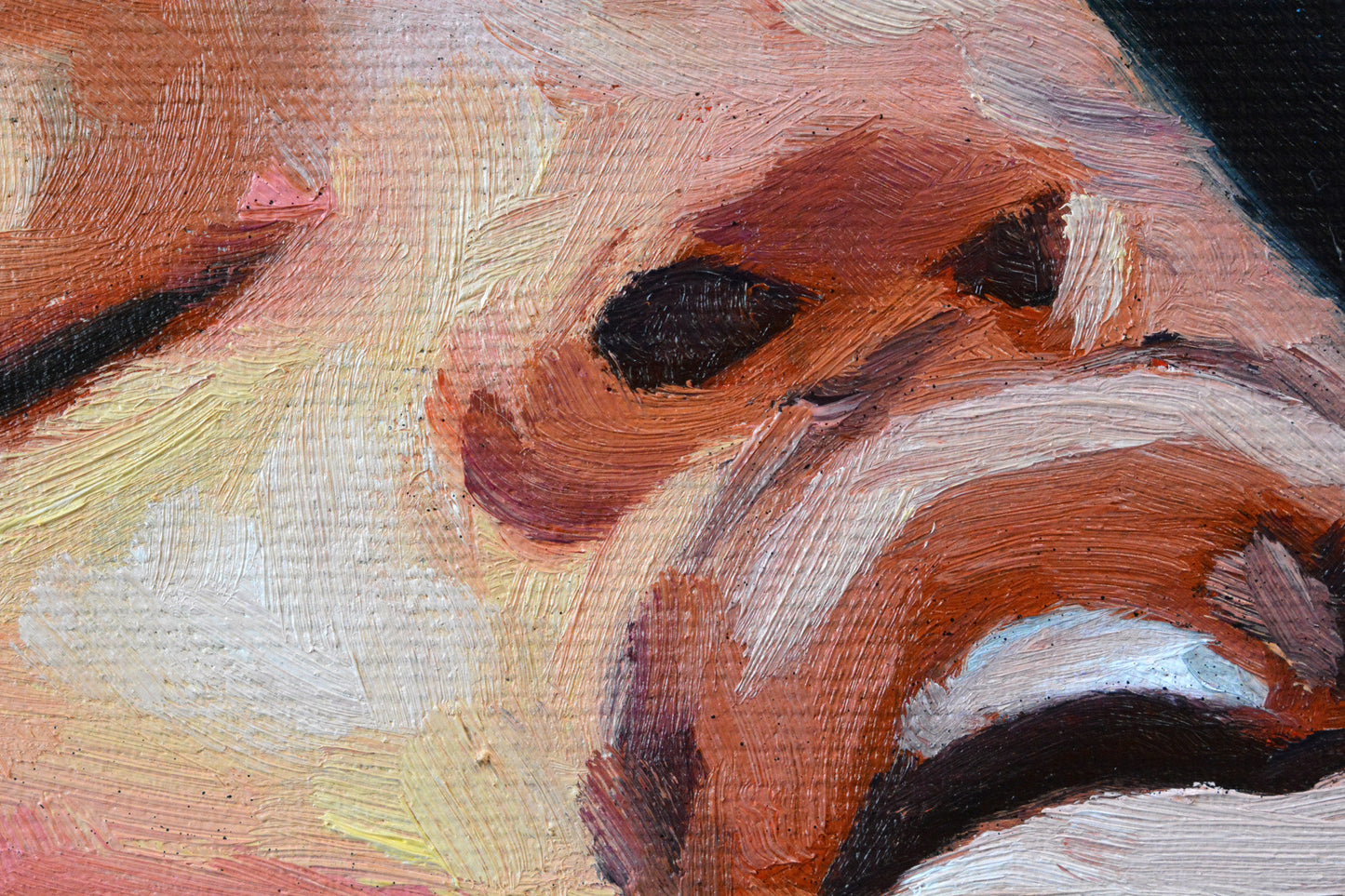 Jimi Hendrix Amped Reverie painting close-up - Richard Day