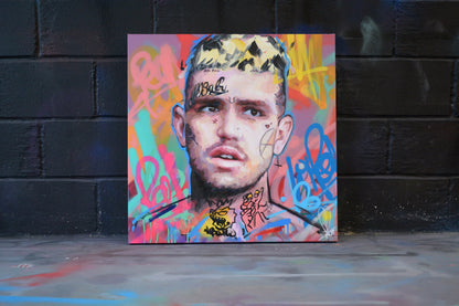 Lil Peep portrait painting by Richard Day