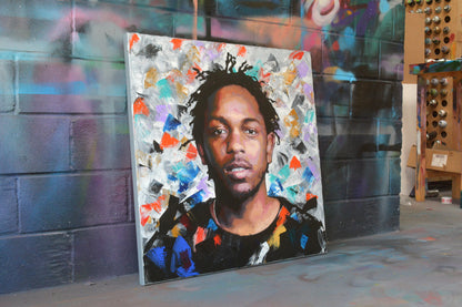 Kendrick Lamar portrait painting by Richard Day
