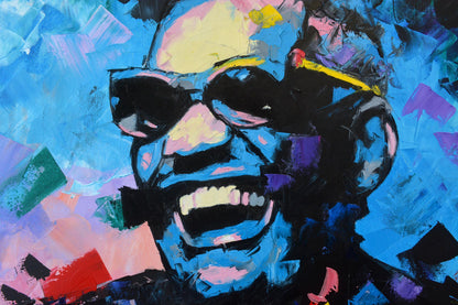 Ray Charles painting framed - Richard Day Studio