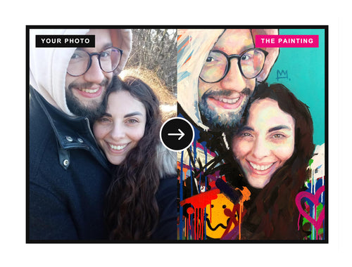 Couple Portrait Commission — Hand-Painted Two-Person Original