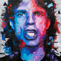 Mick Jagger original oil and acrylic painting on canvas by Richard Day