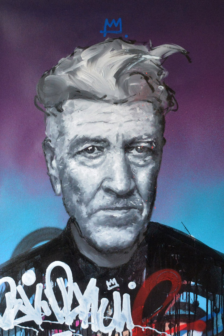 David Lynch original oil and acrylic painting on canvas by Richard Day