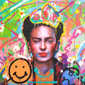 Frida Kahlo original oil and acrylic painting on canvas by Richard Day