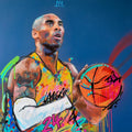 Original oil and acrylic portrait painting of Kobe Bryant by Richard Day — graffiti-influenced contemporary portrait