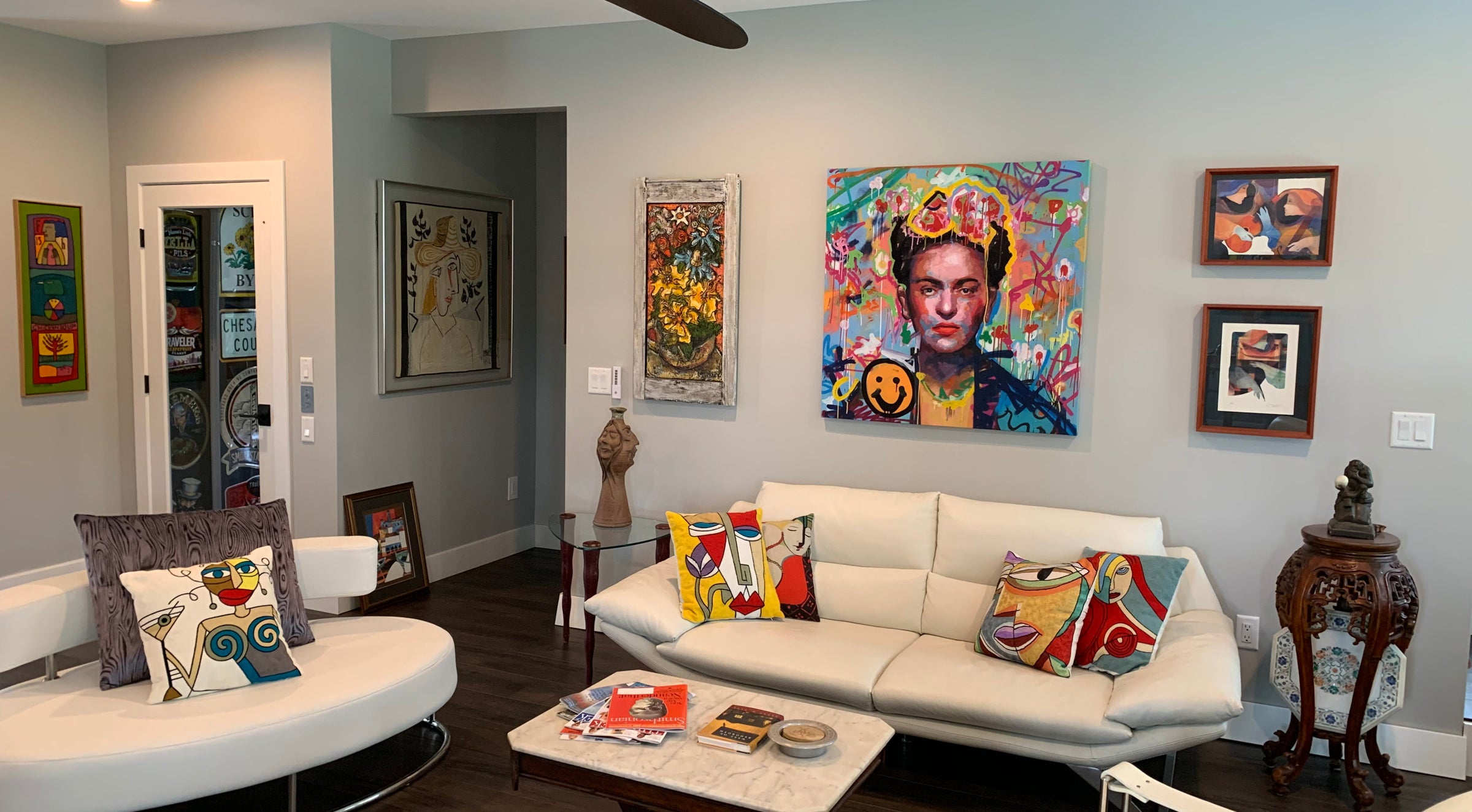 Artwork in an interior setting