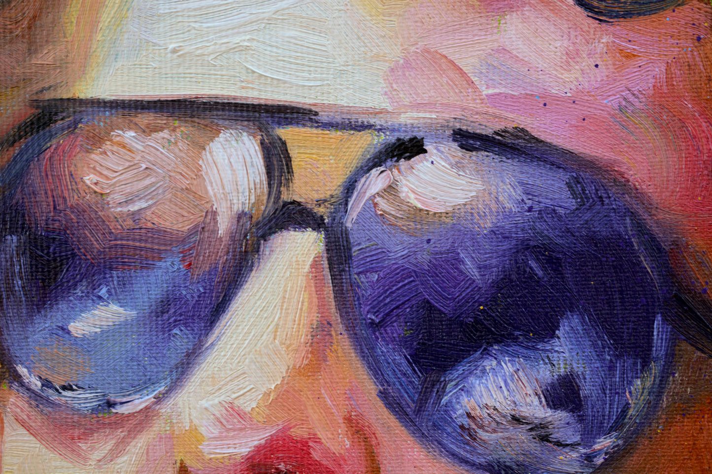 Shane MacGowan hand-painted portrait detail - Richard Day