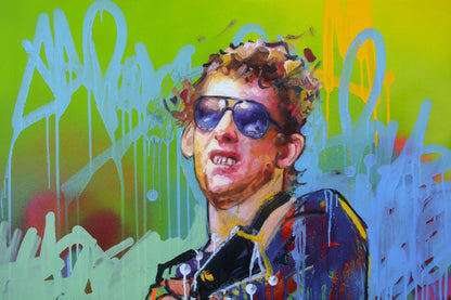 Shane MacGowan painting framed - Richard Day Studio