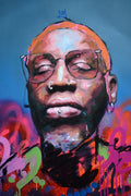 Dennis Rodman original oil and acrylic painting on canvas by Richard Day