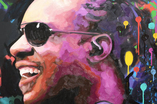 Stevie Wonder Keys of Colour painting detail - Richard Day Studio